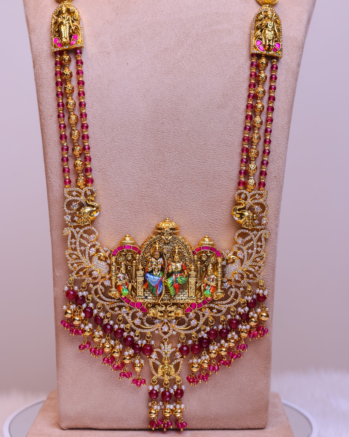 Sri Kodhanda Rama Haram (Ruby) - (Premium Masterpiece Edition) – By Suwarnikaa Jewels