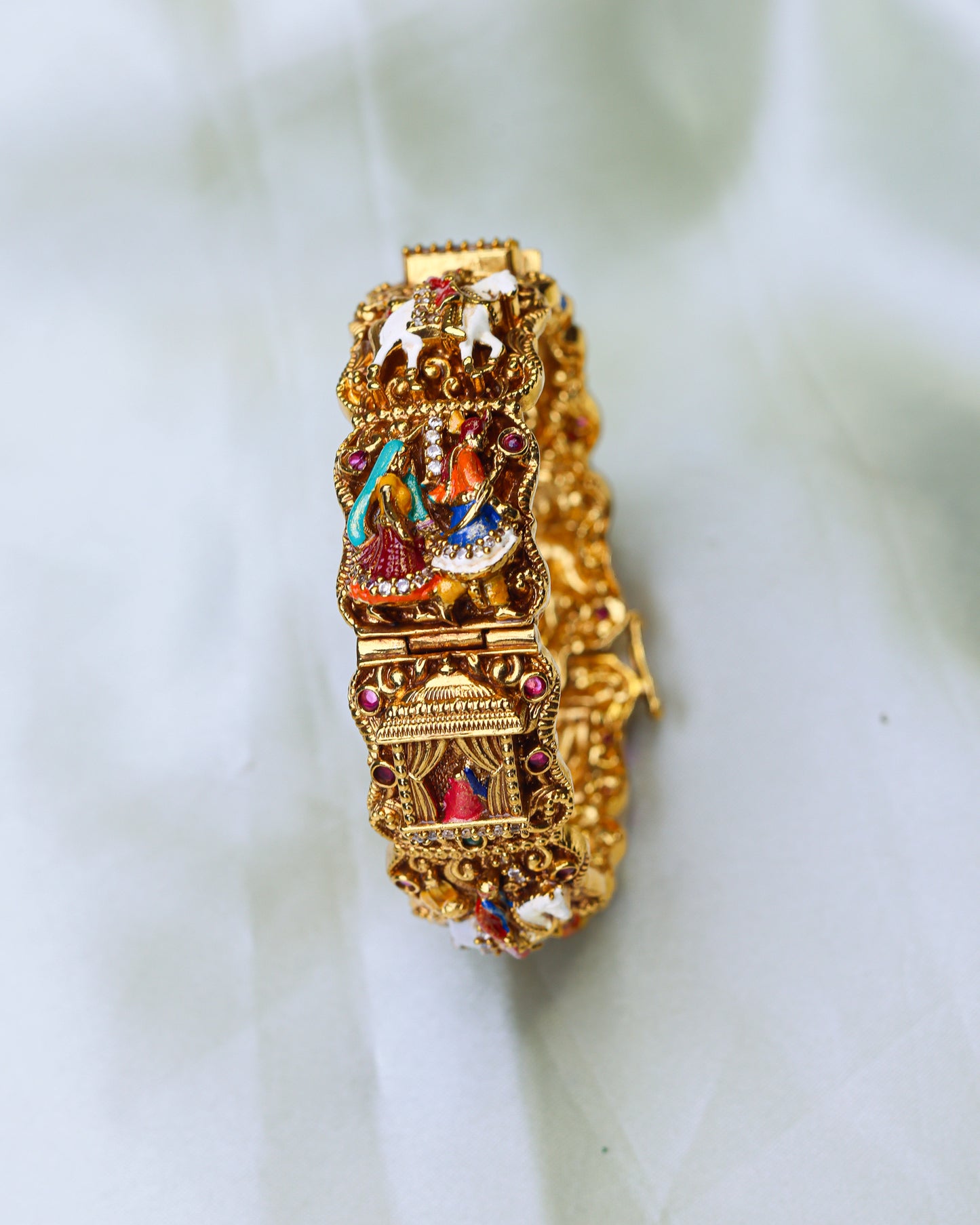 Pallaki Wedding Grace Kada – Openable Free Size 2.4" (Premium Masterpiece Edition) – By Suwarnikaa Jewels