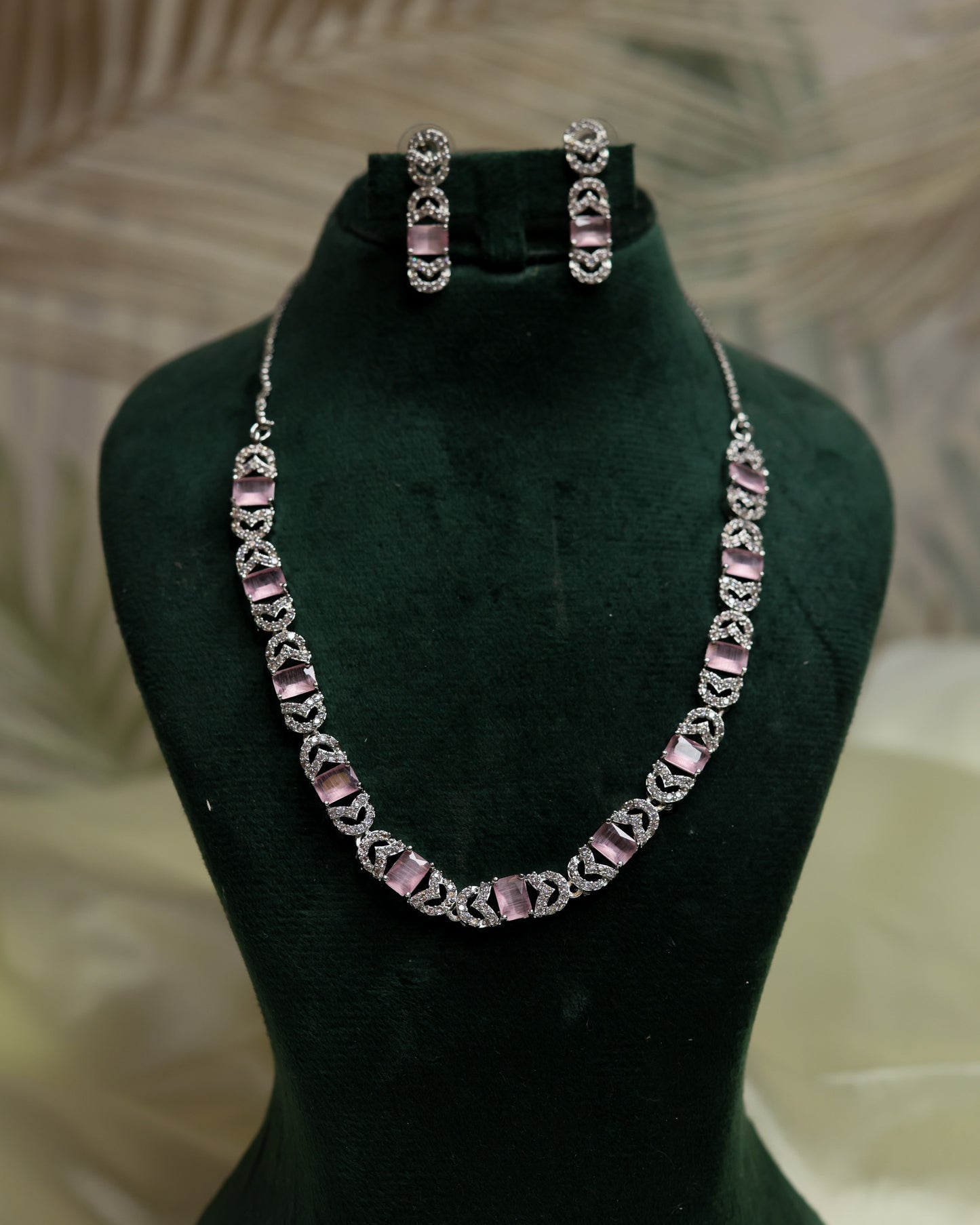 Blush by Suwarnikaa Jewels Premium American Diamond Necklace Set