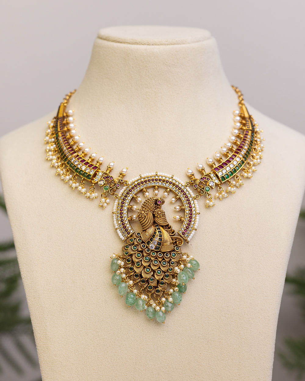 Peacock Aura set- ( stylishEdition) β By Suwarnikaa Jewels