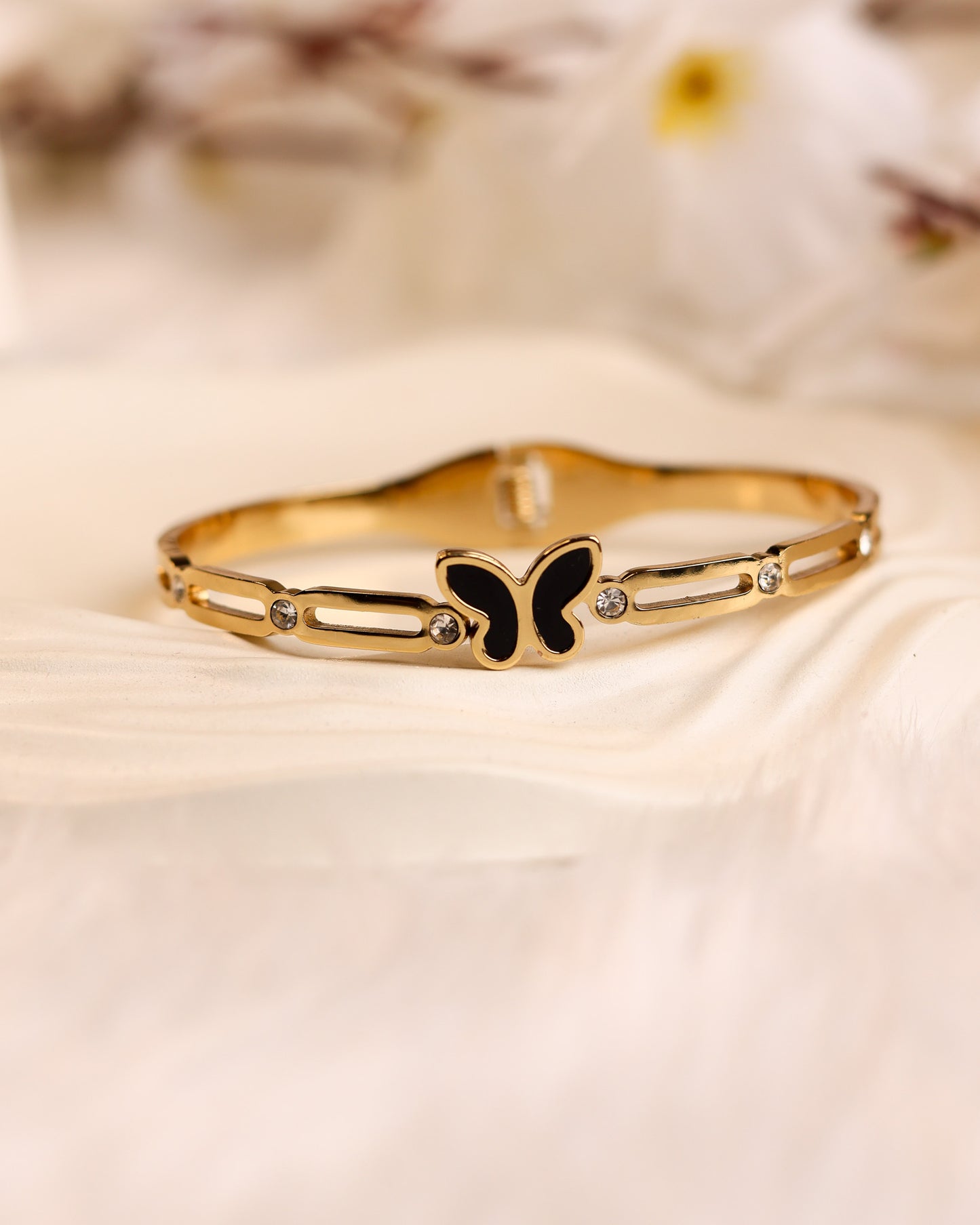 Midnight Flutter Bracelet | Free Size | Premium Quality (Anti Tarnish & Gold Polish)