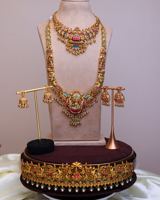 Sri Mahalakshmi Vaibhavam Bridal Set- (Premium Masterpiece Edition) – By Suwarnikaa Jewels