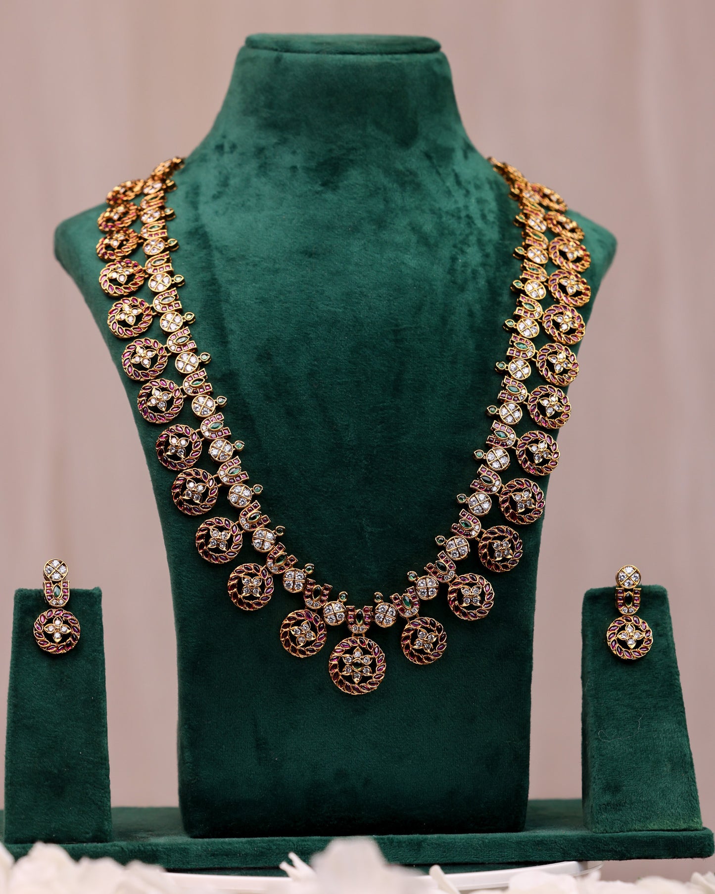 Ratna Pallavi Haaram- (Premium Masterpiece Edition) – By Suwarnikaa Jewels