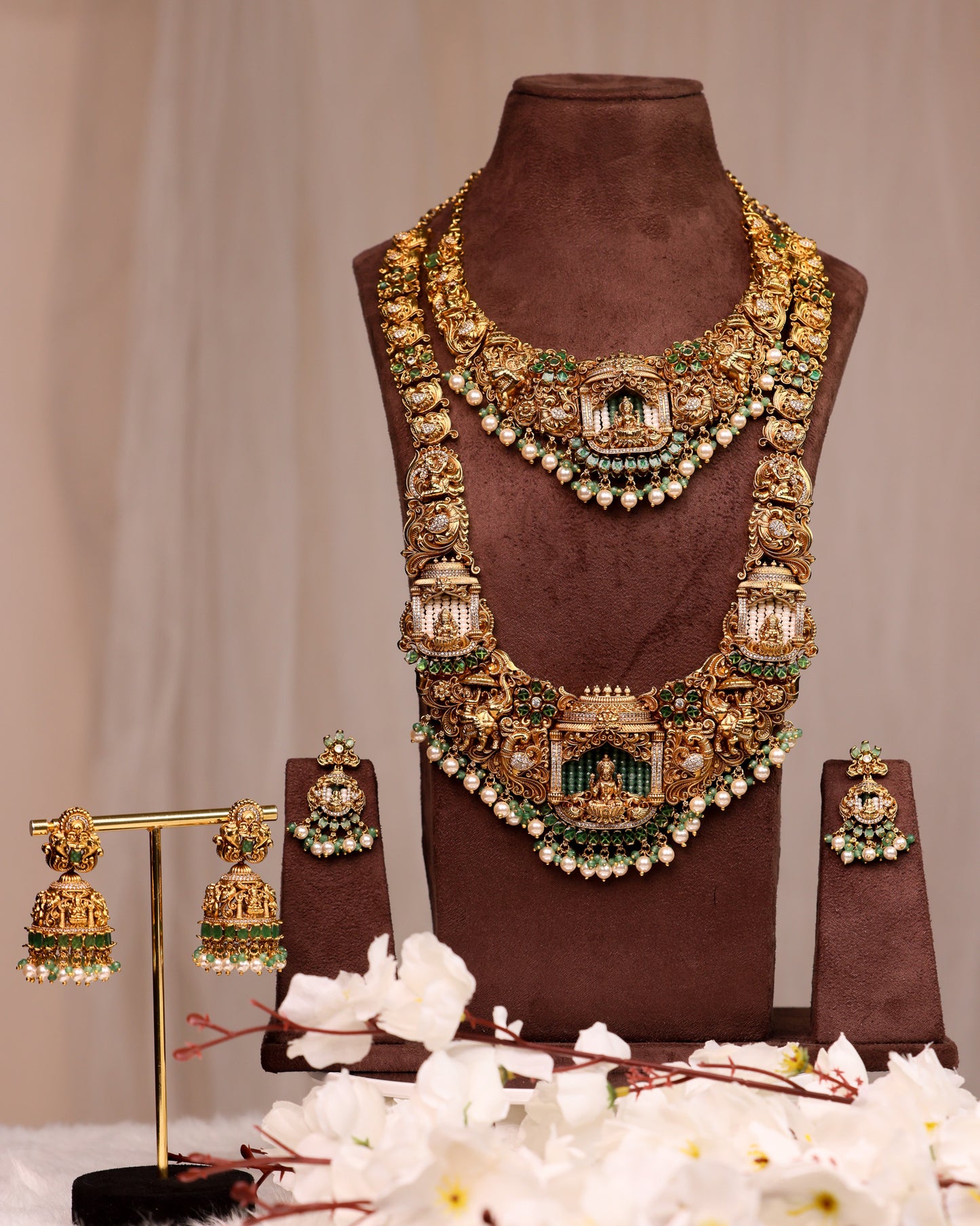Sri Mahalakshmi Rajarajeshwari Vaibhava Bridal Set - (Premium Masterpiece Edition) – By Suwarnikaa Jewels