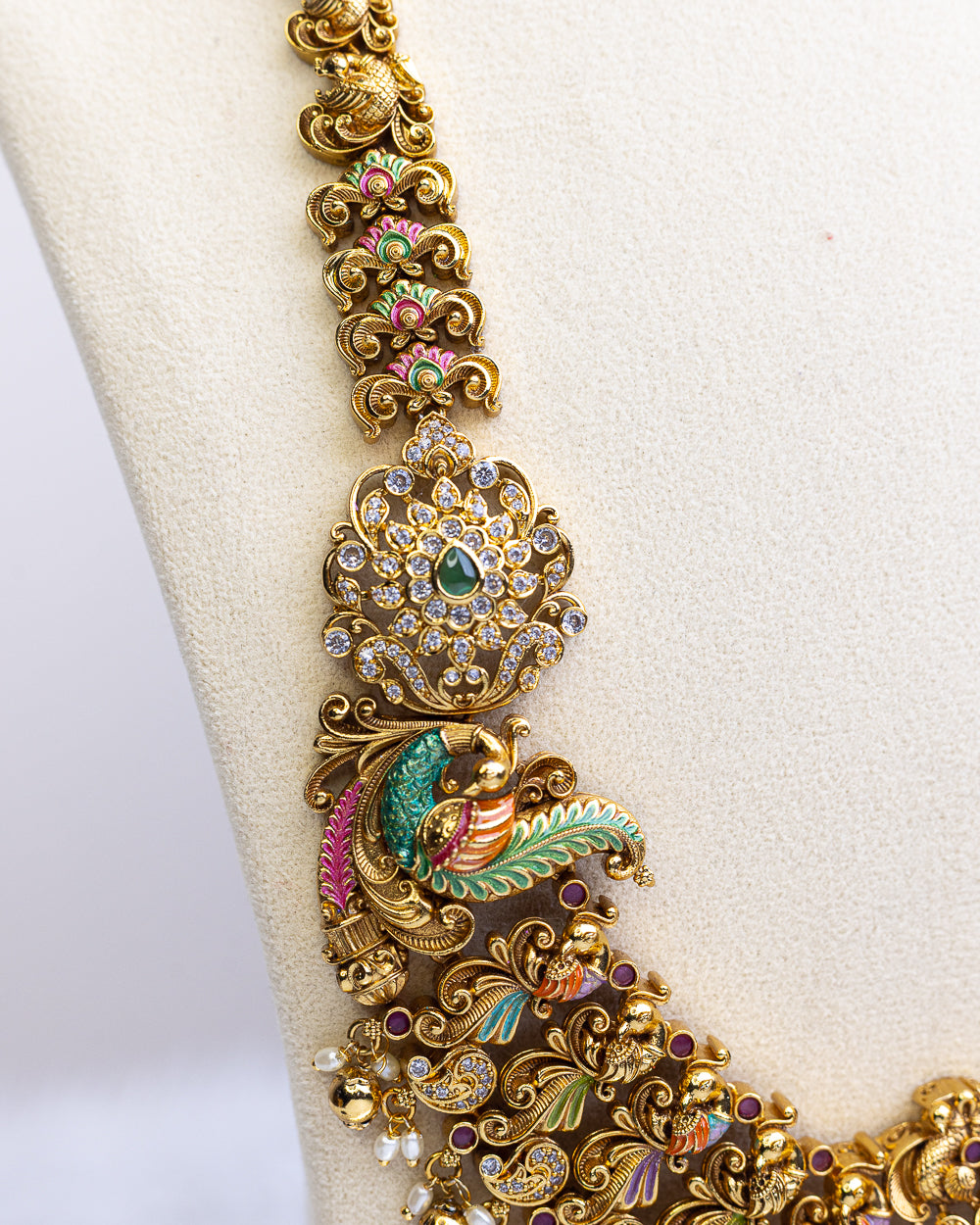 Padmashree Lakshmi Haram Meenakari Haram Limited Edition - – By Suwarnikaa Jewels