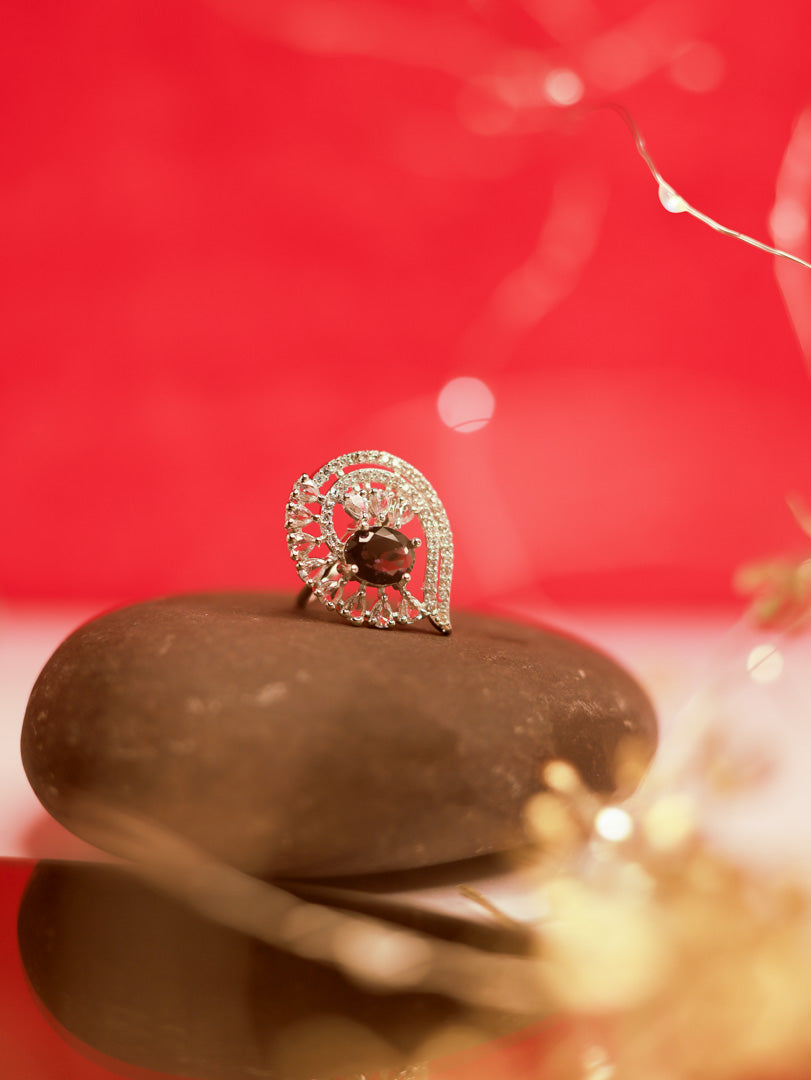 Single Stone American Diamond Ring