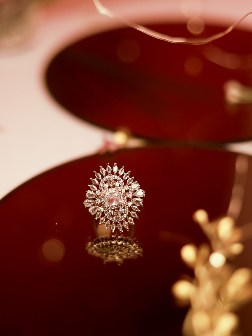 White American Diamond Ring