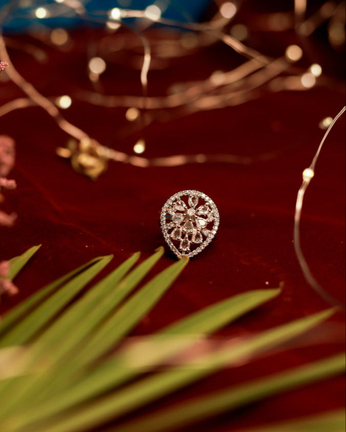 White stone American Diamond Ring