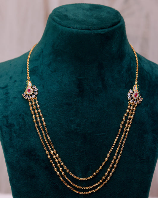Koshalya Ratna Mala – Premium Gold Finish Necklace By Suwarnikaa Jewels