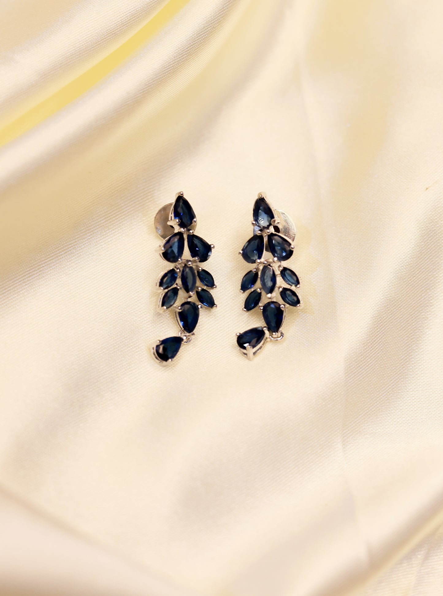 Suwarnikaa’s Blue Legacy  American Diamond Necklace Set