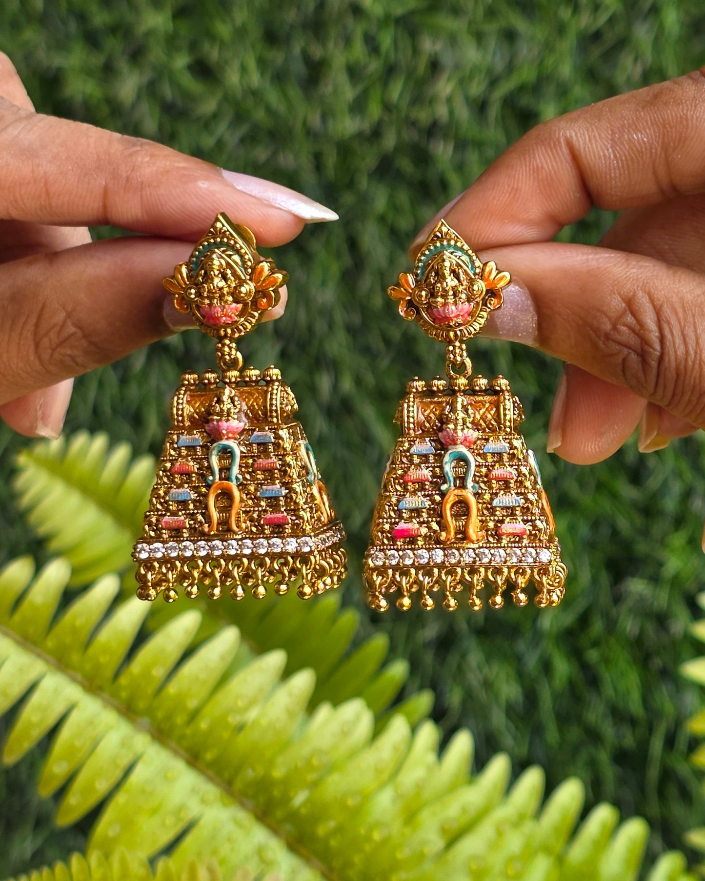 Swarna Gopuram Meenakari Earrings