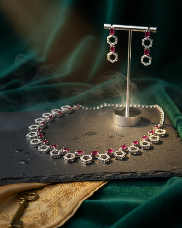 Suwarnikaa’s HexaCharm Necklace Set