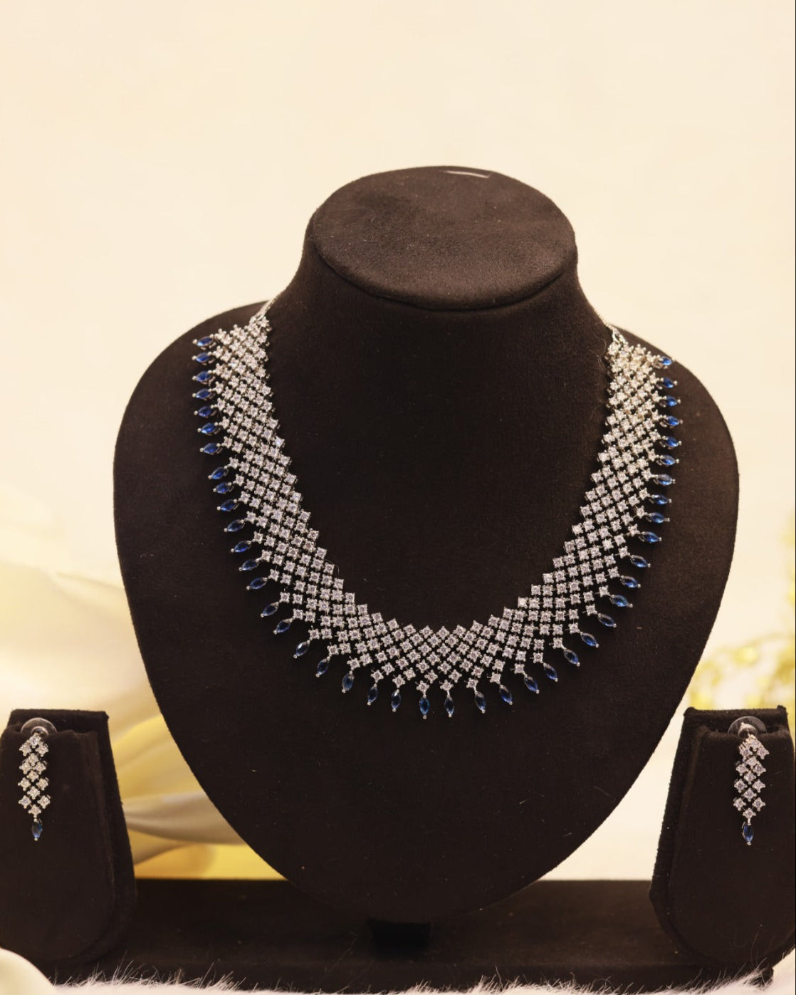 Suwarnikaa's Ocean Whisper American Diamond Set