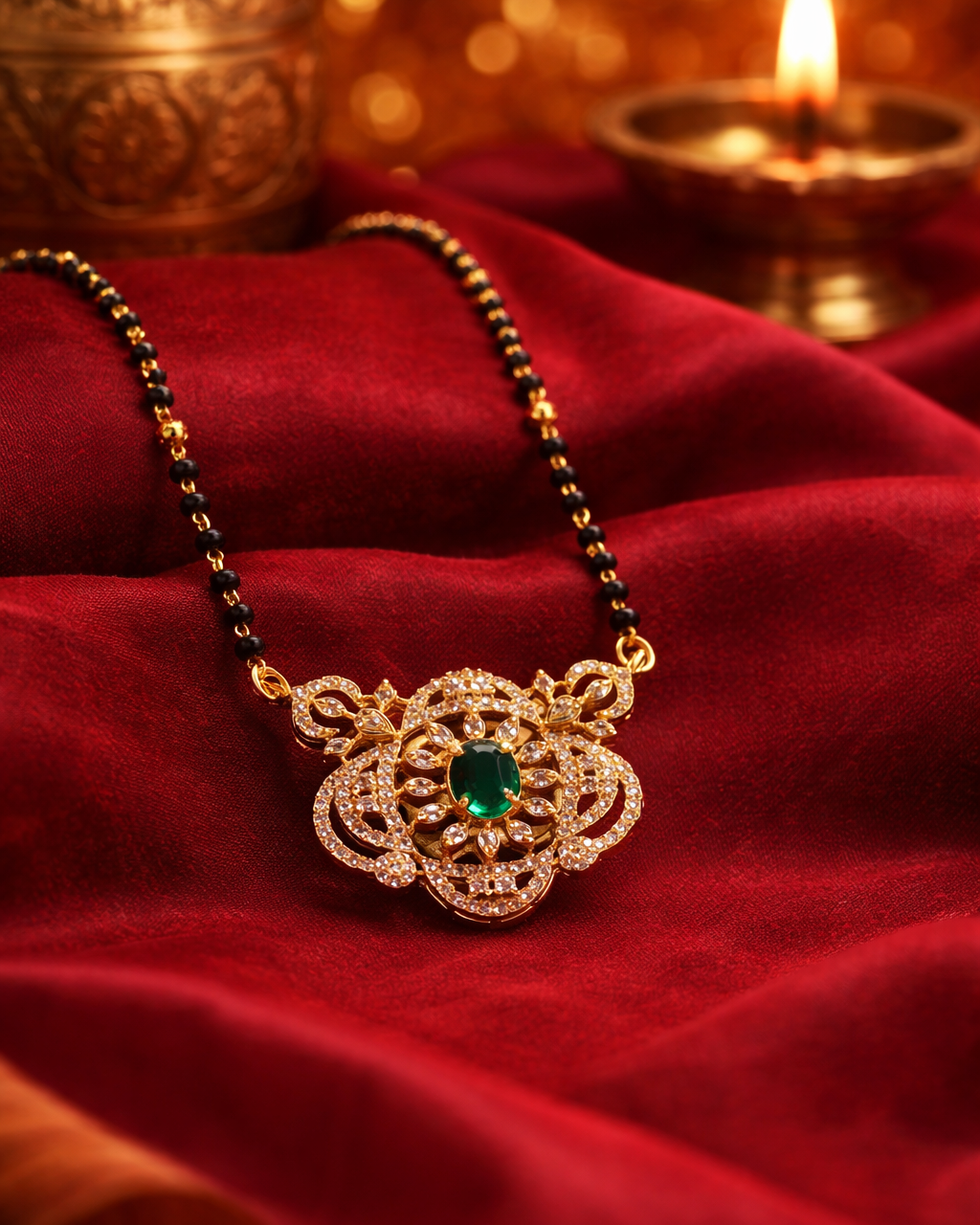 Shubha Harini – Premium Gold Polish Mangalsutra by Suwarnikaa Jewels