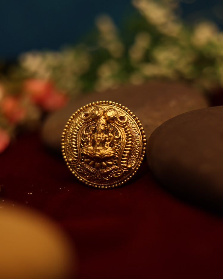 Gold Plated Finger Ring by Suwarnikaa