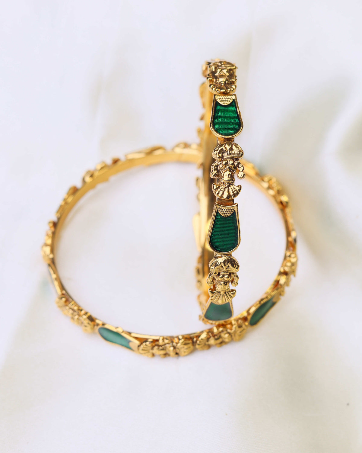 Marakata Lakshmi Bangles ( 4 bangles set)– By Suwarnikaa Jewels