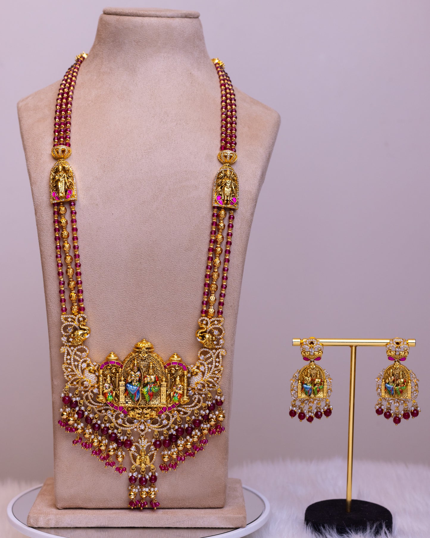 Sri Kodhanda Rama Haram (Ruby) - (Premium Masterpiece Edition) – By Suwarnikaa Jewels