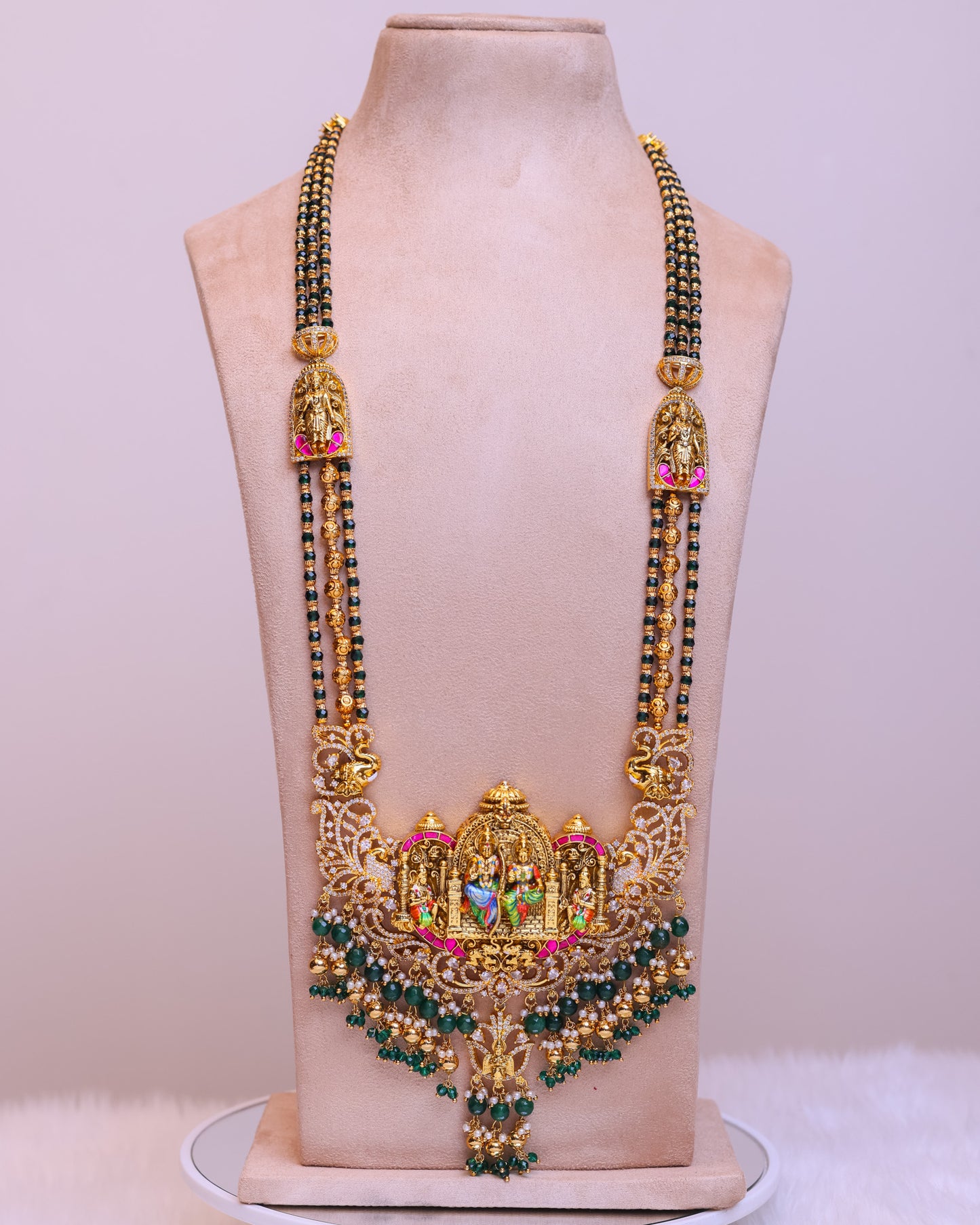 Sri Kodhanda Rama Haram (Emerald) - (Premium Masterpiece Edition) – By Suwarnikaa Jewels