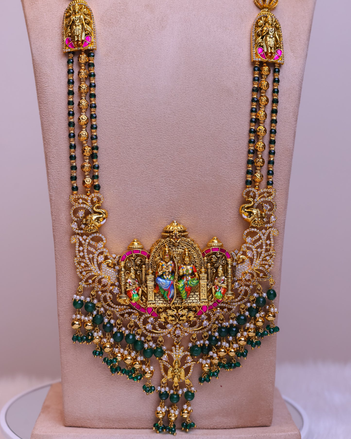 Sri Kodhanda Rama Haram (Emerald) - (Premium Masterpiece Edition) – By Suwarnikaa Jewels