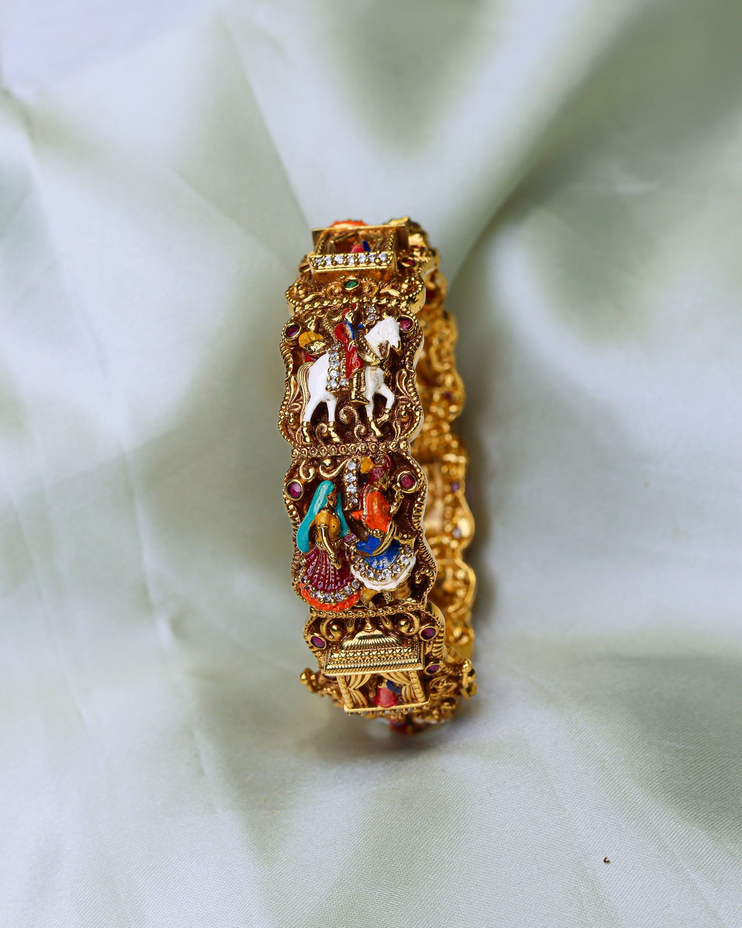 Pallaki Wedding Grace Kada – Openable Free Size 2.4" (Premium Masterpiece Edition) – By Suwarnikaa Jewels
