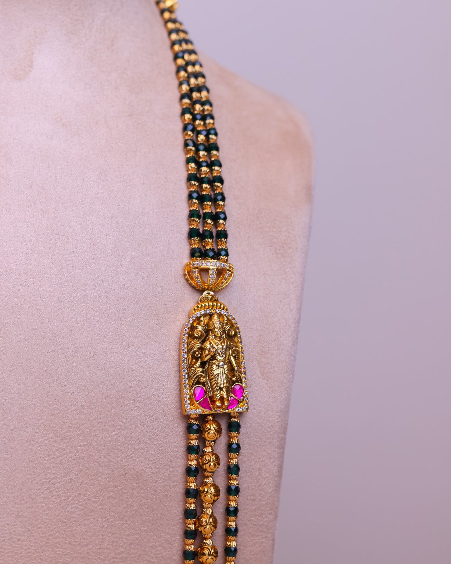 Sri Kodhanda Rama Haram (Emerald) - (Premium Masterpiece Edition) – By Suwarnikaa Jewels