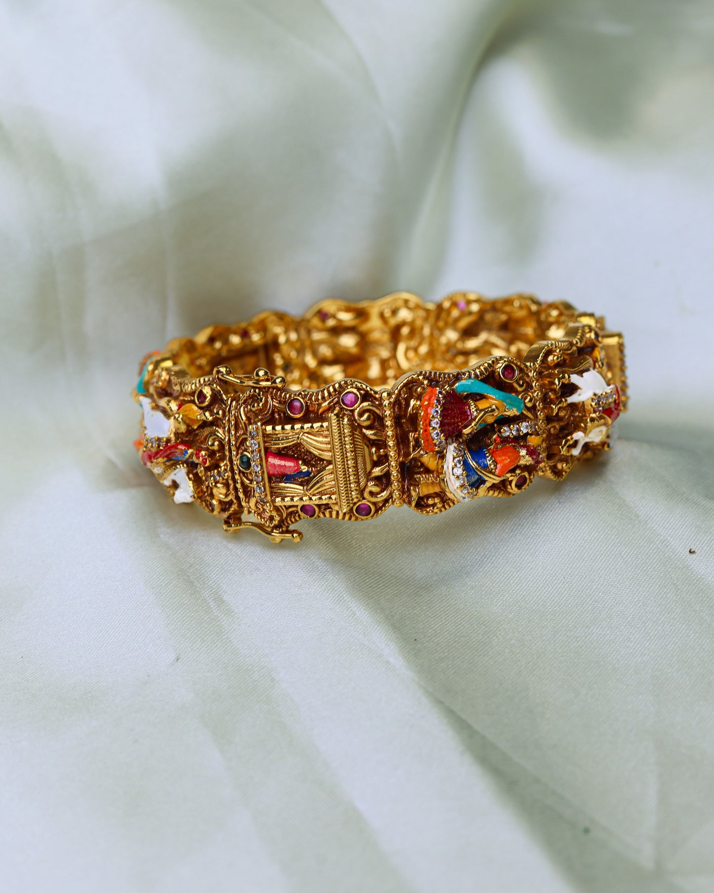 Pallaki Wedding Grace Kada – Openable Free Size 2.4" (Premium Masterpiece Edition) – By Suwarnikaa Jewels