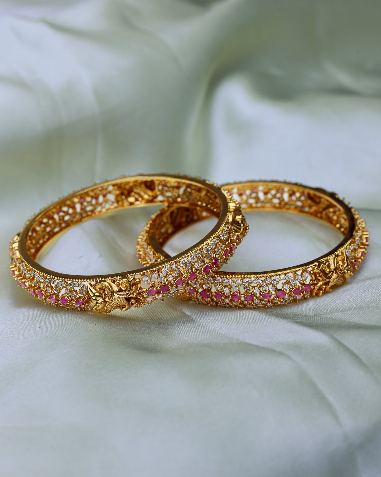 Mayura Ruby Sparkle Bangles 2.6" size