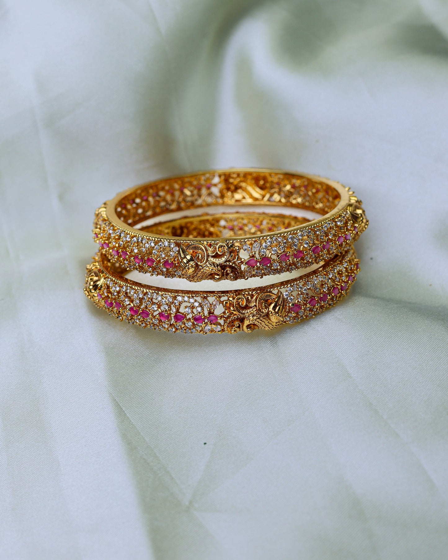 Mayura Ruby Sparkle Bangles 2.6" size