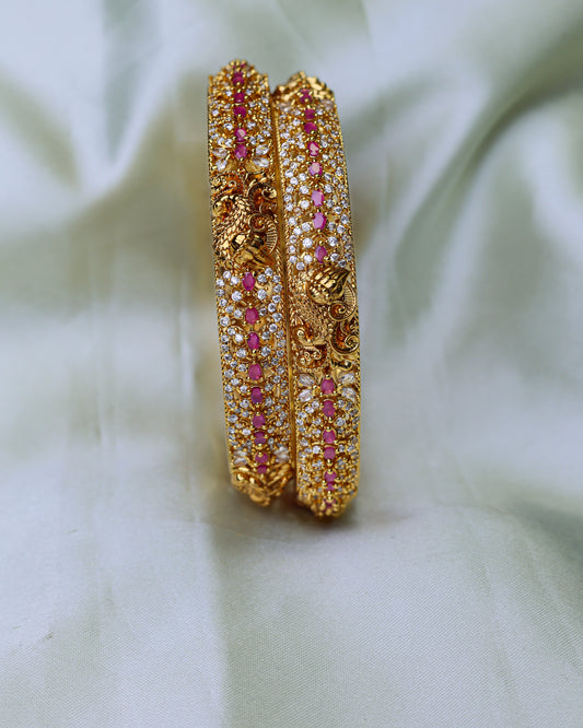 Mayura Ruby Sparkle Bangles 2.6" size