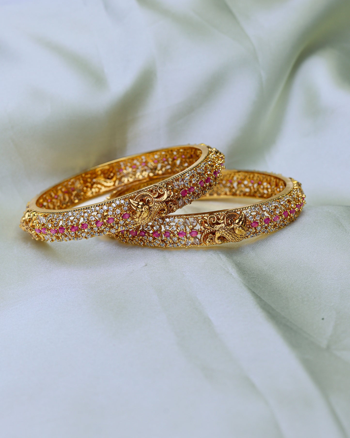 Mayura Ruby Sparkle Bangles 2.6" size
