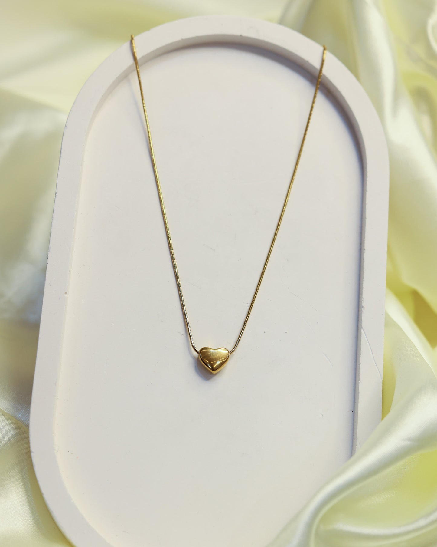 Golden Heart Antitarnish chain By Suwarnikaa Jewels