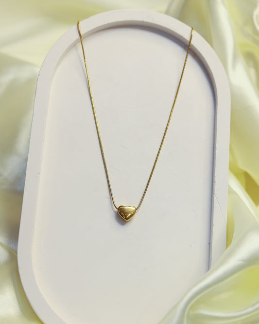 Golden Heart Antitarnish chain By Suwarnikaa Jewels
