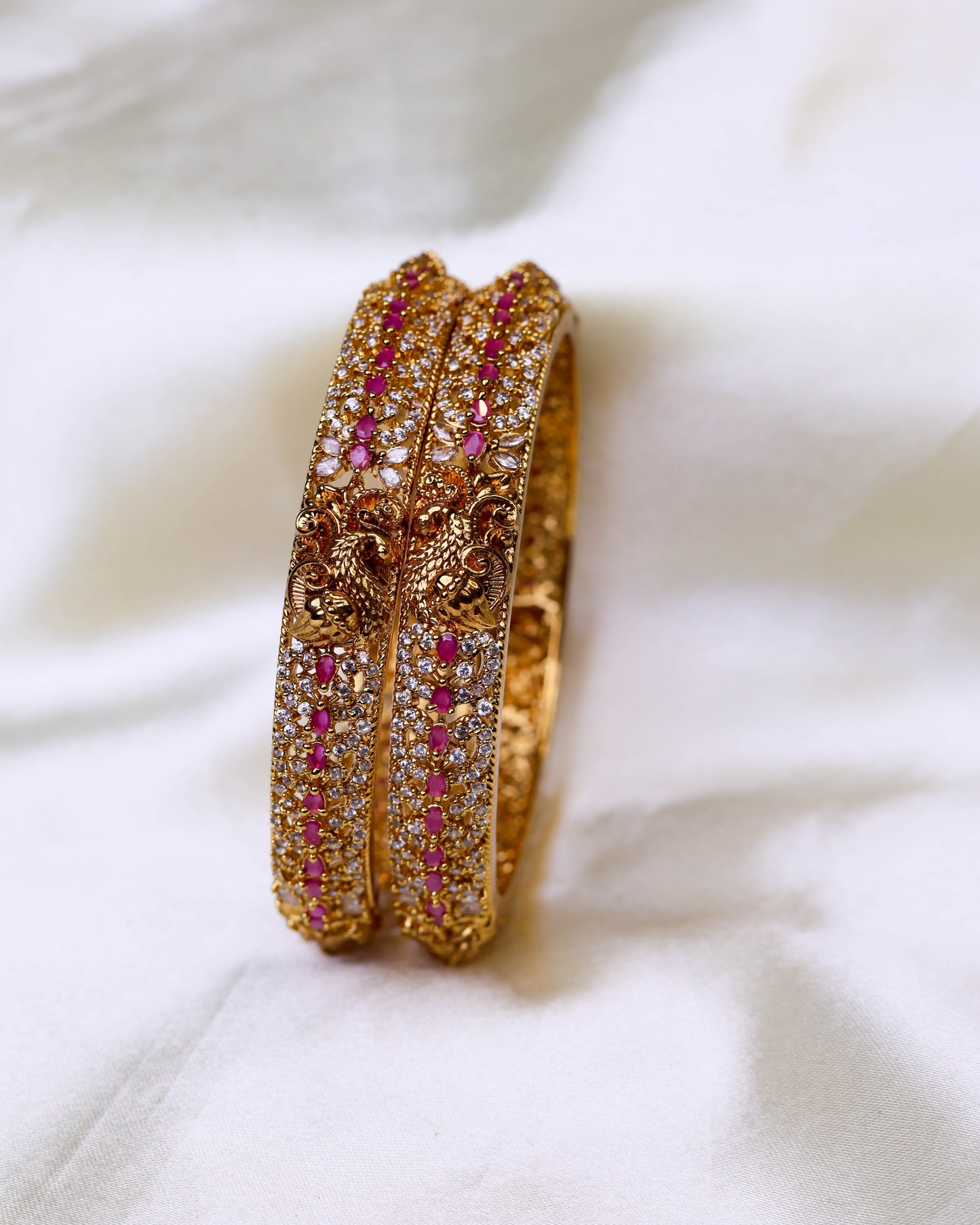 Mayura Ruby Sparkle Bangles 2.6" size