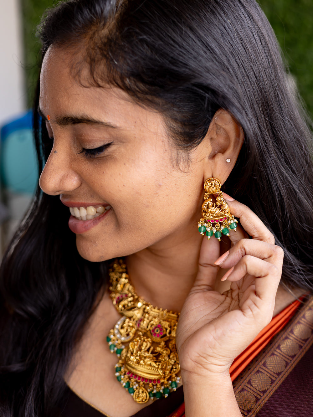 Maha Vishnu jadav set- (Temple edition ) – By Suwarnikaa Jewels