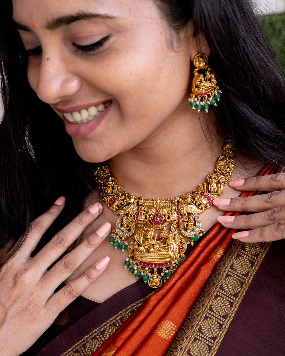 Maha Vishnu jadav set- (Temple edition ) – By Suwarnikaa Jewels