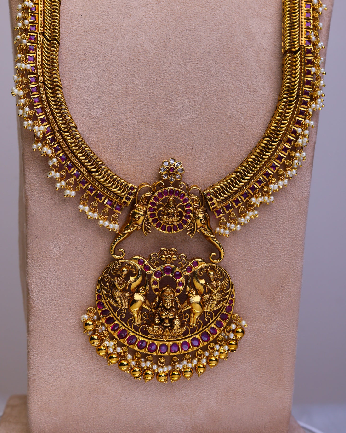 Suwarnikaa Maharani Padma Gaja Haram- (Premium Masterpiece Edition) – By Suwarnikaa Jewels