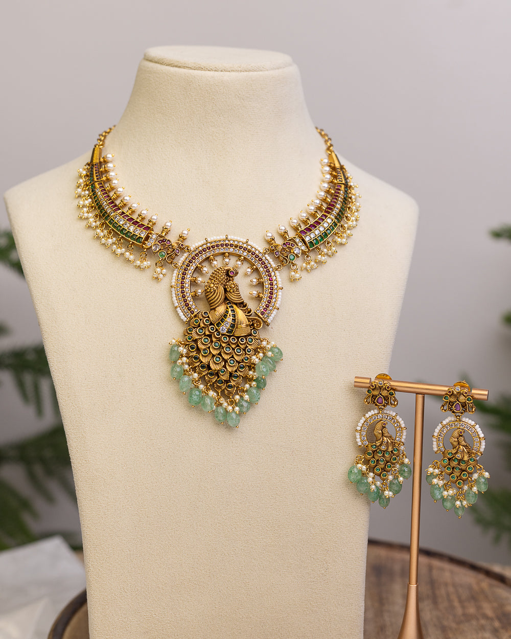 Peacock Aura set- ( stylishEdition) – By Suwarnikaa Jewels