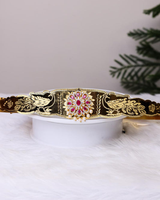 Swarna Prabha Ruby Vaddanam _ Premium Quality Hip Belt by Suwarnikaa jewels