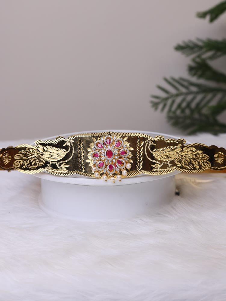 Swarna Prabha Ruby Vaddanam _ Premium Quality Hip Belt by Suwarnikaa jewels