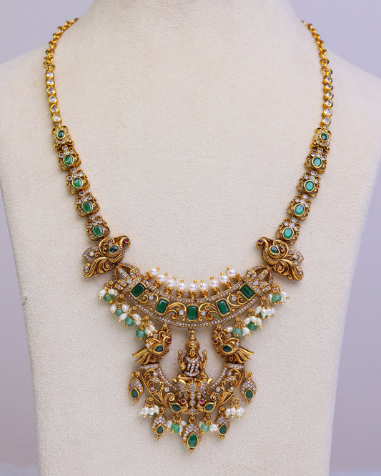 Mayura Padma Lakshmi Divya Haram- (Premium Masterpiece Edition) – By Suwarnikaa Jewels