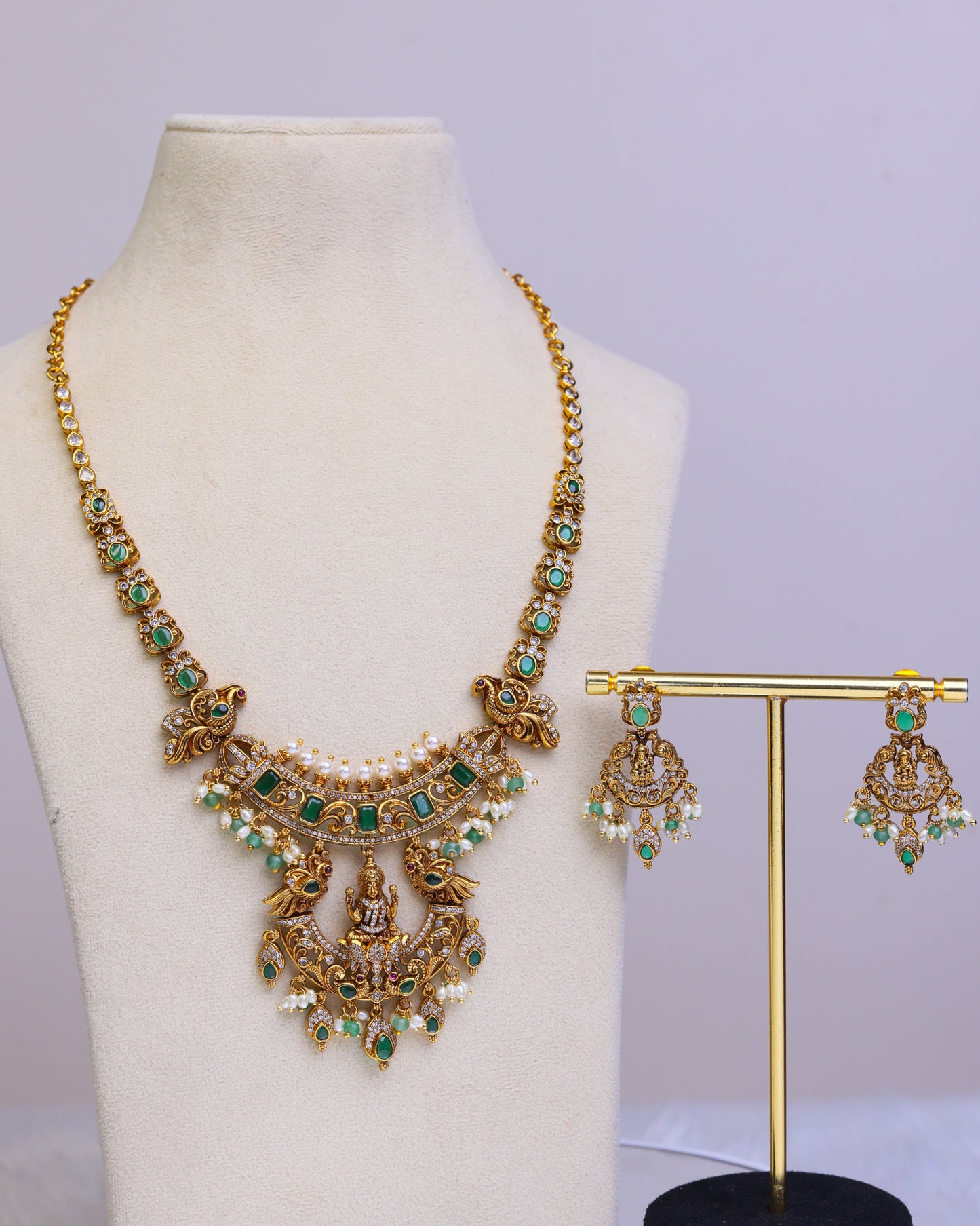 Mayura Padma Lakshmi Divya Haram- (Premium Masterpiece Edition) – By Suwarnikaa Jewels
