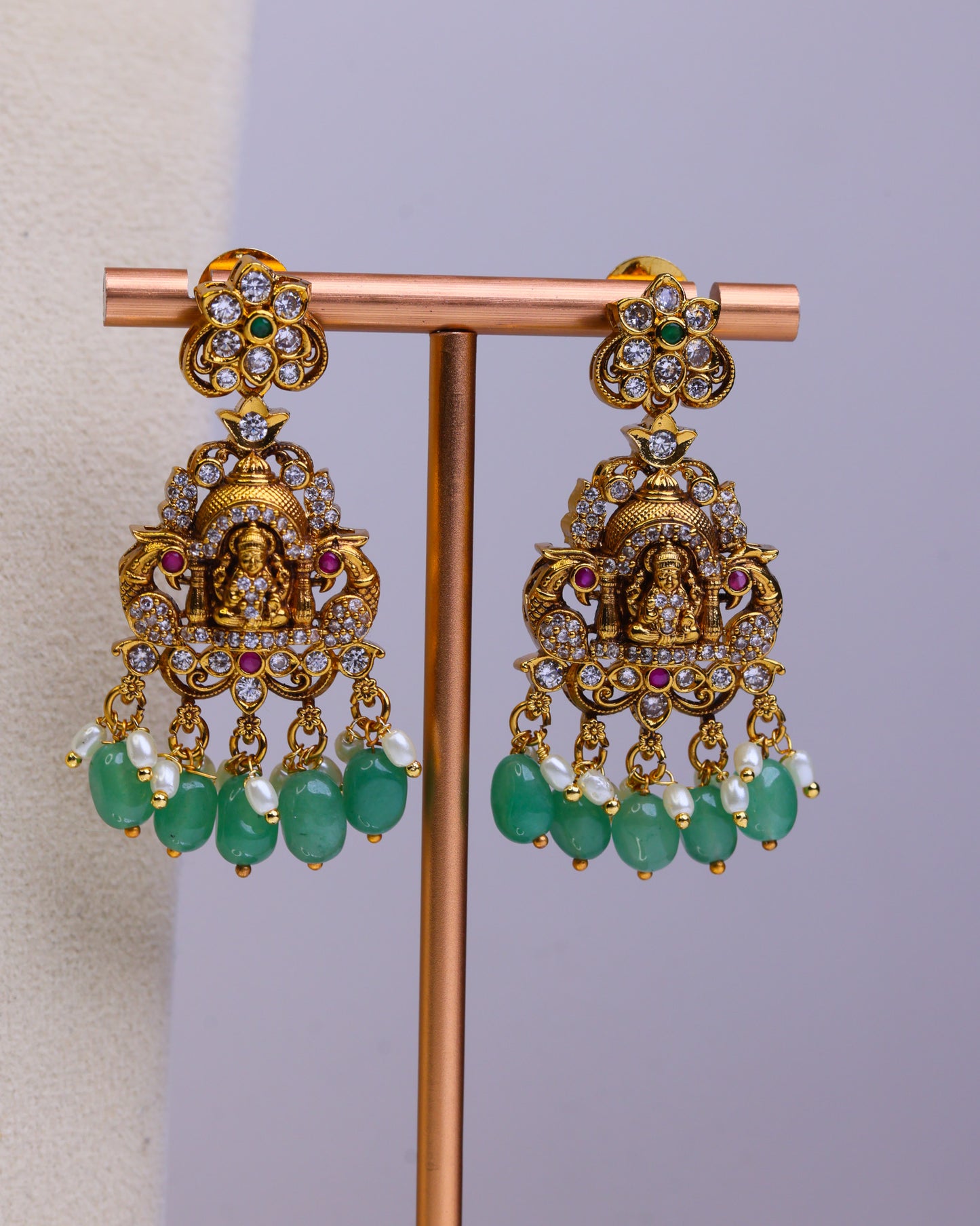 Sri Lakshmi Vaibhav Necklace (Emerald) – By Suwarnikaa Jewels