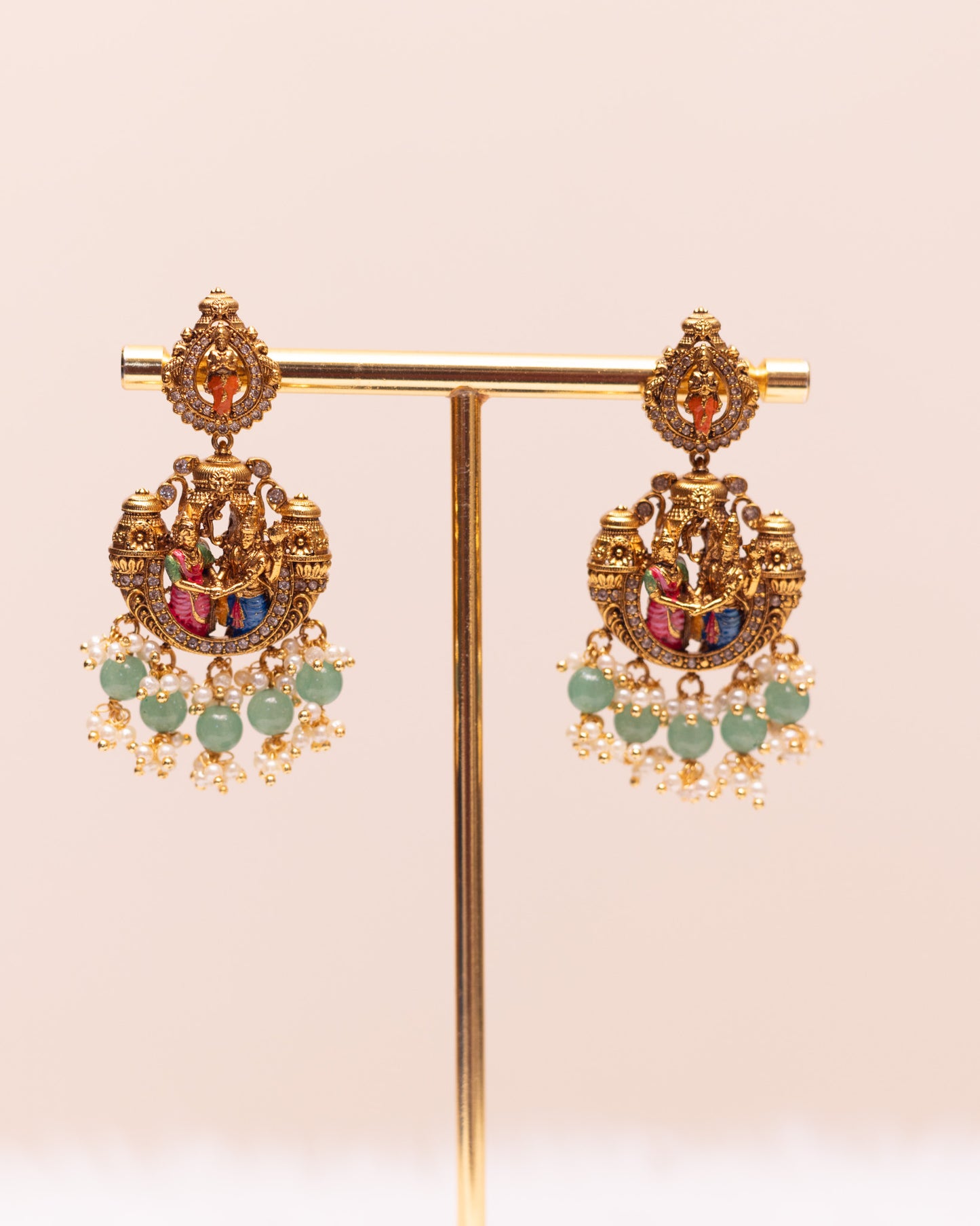 Srinivasa Kalyanam Meenakari Haram – Premium South Indian Meenakari Temple Jewellery Set By Suwarnikaa Jewels