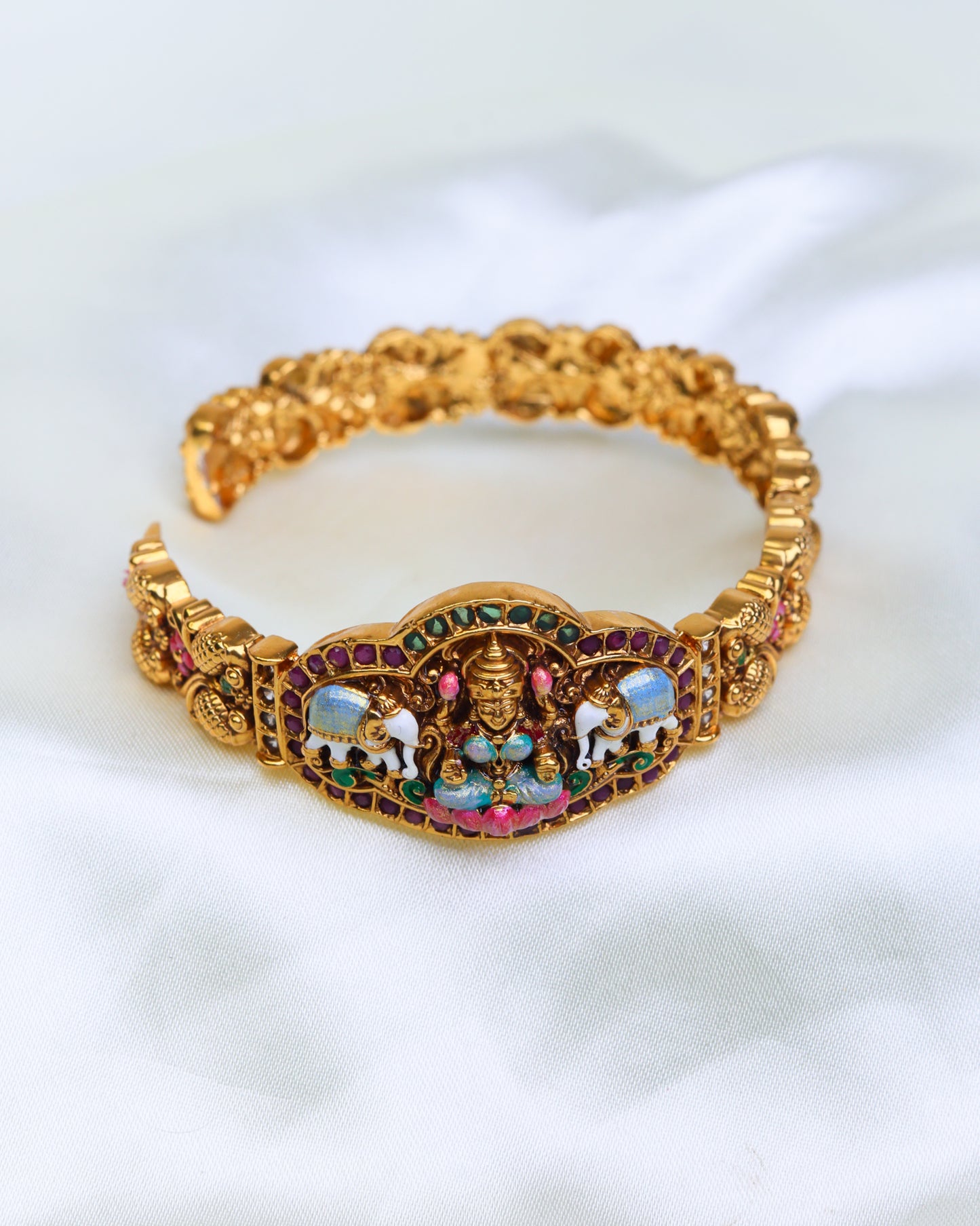 Royal Gaja Lakshmi Kada Premium Bracelet Free Size openable