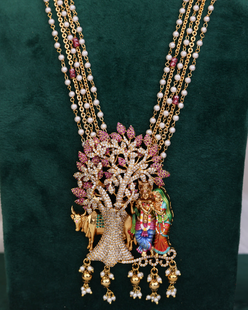 Radha Madhava Ratna Maala Meenakari Haram Limited Edition  - – By Suwarnikaa Jewels