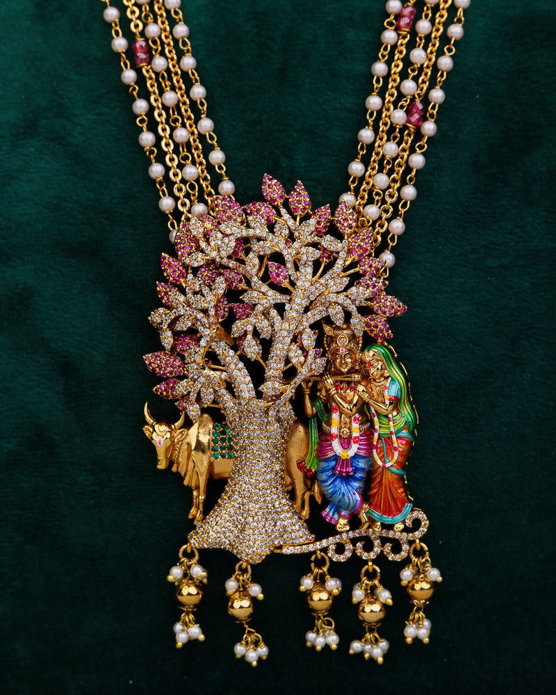 Radha Madhava Ratna Maala Meenakari Haram Limited Edition  - – By Suwarnikaa Jewels