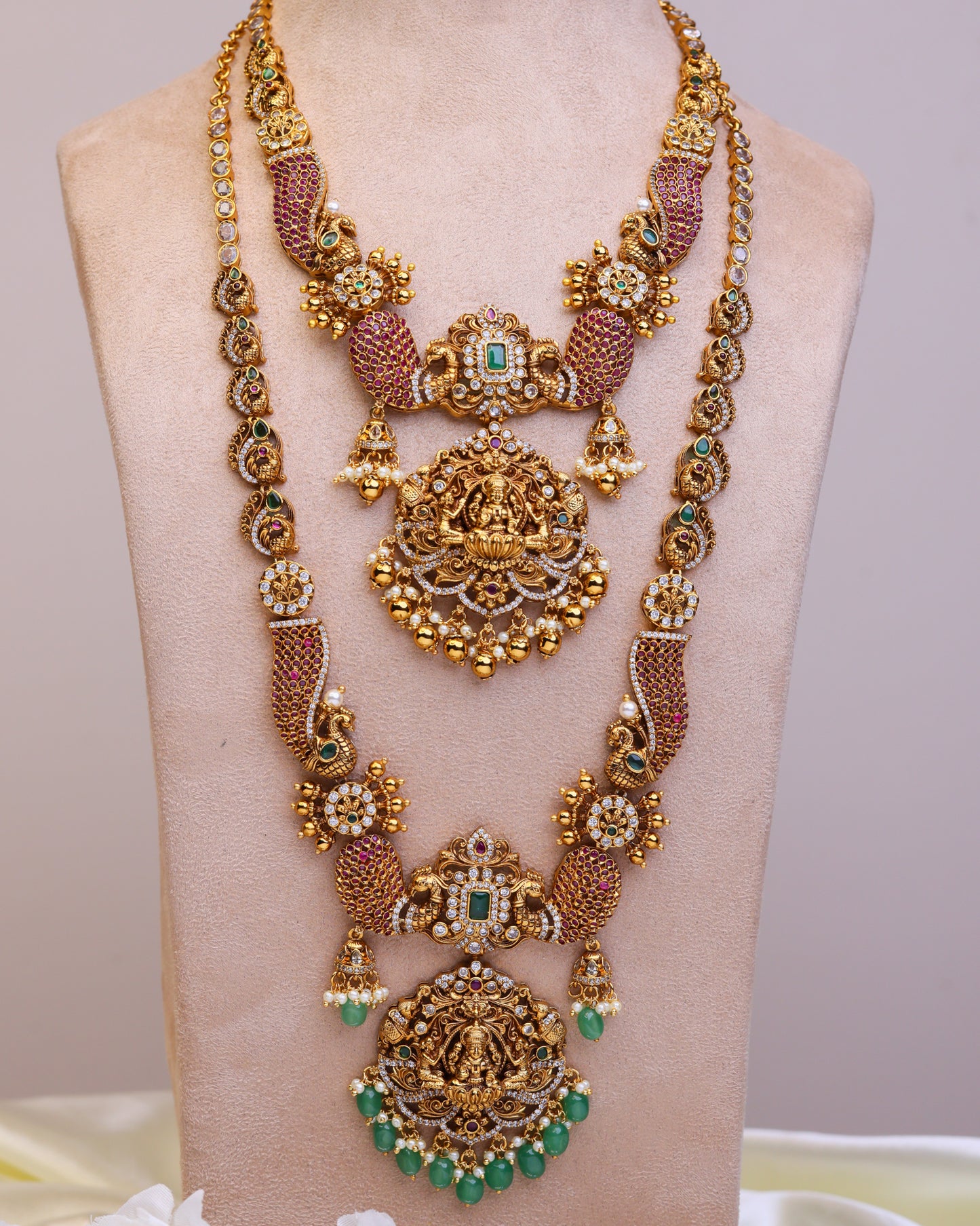 Mayura Ratna combo set - (Premium Masterpiece Edition) – By Suwarnikaa Jewels