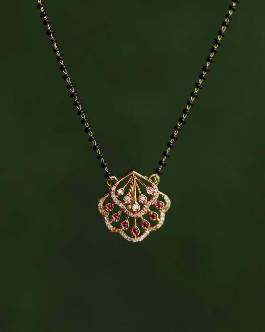 Black Beads Chain 18"inches  – Premium Gold PolishChain by Suwarnikaa Jewels