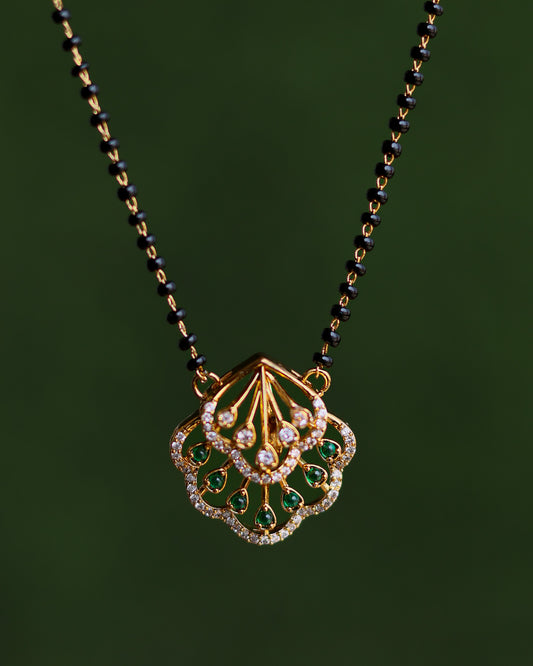 Black Beads Chain 18"inches  – Premium Gold PolishChain by Suwarnikaa Jewels