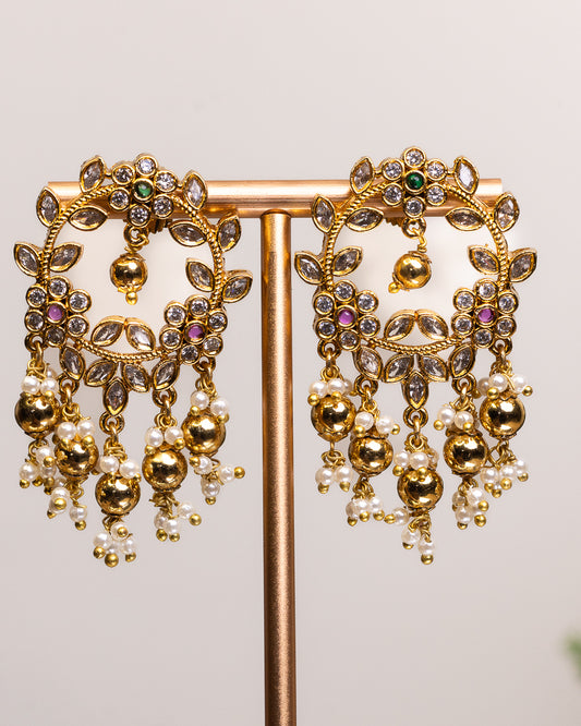 Swarna Pushpavalli Jhumkas by Suwarnikaa jewels